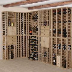 Weinregal PROVINALIA - modulares Weinregalsystem aus Kiefern-Holz