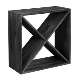 Weinregal 52 cm, X-Cube, schwarz gebeizt